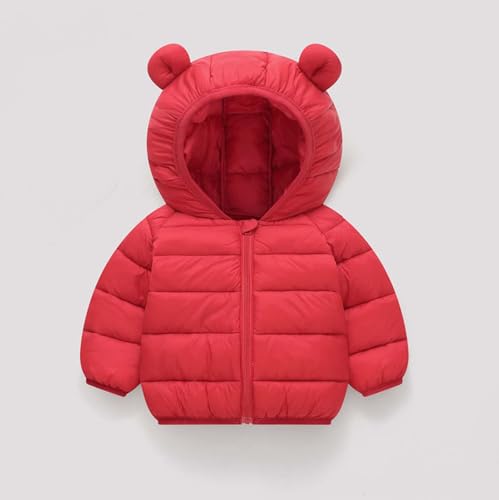Boys and Girls Bear Ears Puffer Jacket Light Raglan Quilted Zip Up Hooded Coats Winter Warm Comfortable Outdoor Coat3