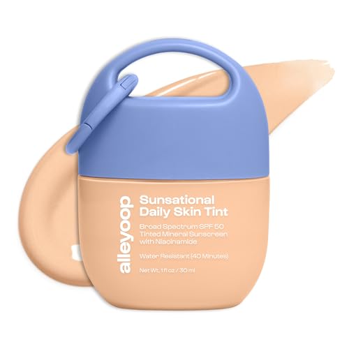Image of Alleyoop Sunsational Tinted Moisturizer SPF 50 for Face Broad Spectrum - 100% Mineral Face Sunscreen with Jojoba, Hydrating & Soothing Tinted Sunscreen, Vegan & Cruelty-Free (Dawn)