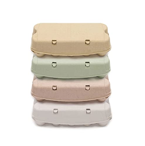 Ingbertson Eierkartons 10 Stück - 6er Eierschachteln Grau Ohne Aufdruck