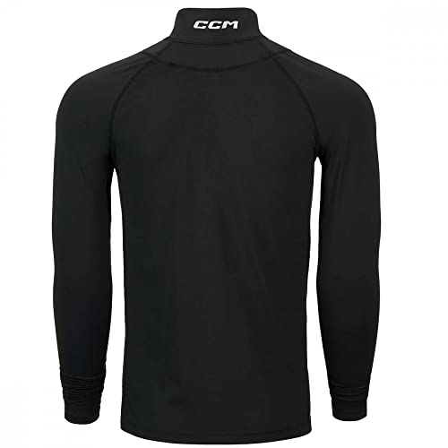 CCM Hockey Compression Long Sleeve Neck Protect Shirt, Cut Resistant, Youth