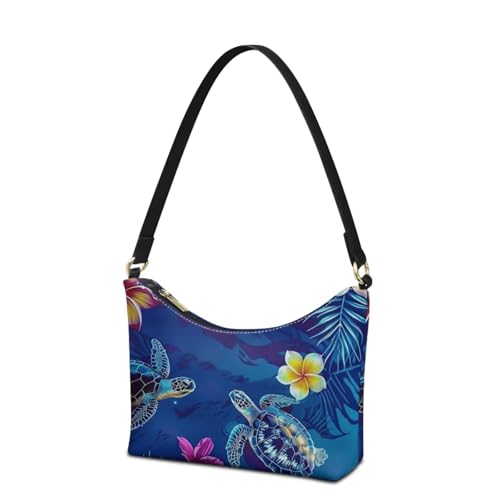 Lotusorchid Shoulder Bag Hobo Handbag, Women's PU Leather Shoulder Bag with Zipper, Crossbody Bags for Women Trendy