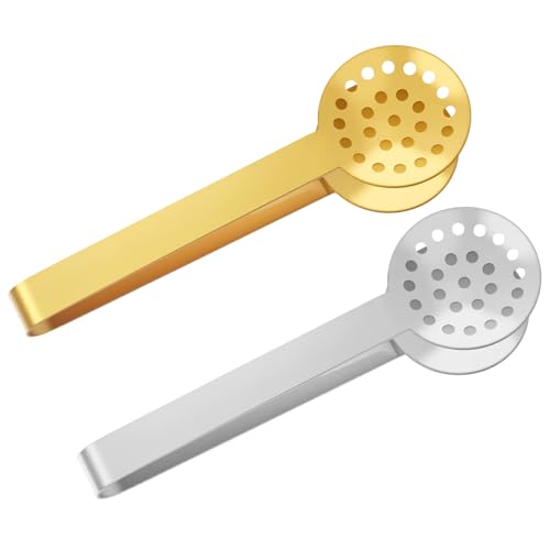 2 Pcs Tea Bag Squeezer Tongs Tea Filter Spoon Clamp