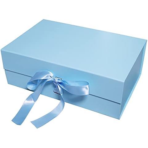 Large Baby Blue Luxury Gift Box with Lid Cover