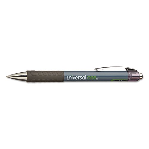 Bolígrafo retráctil roller gel Universal 39710, tinta negra, punto medio, docena