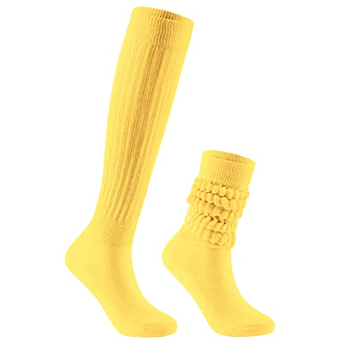 Image of Century Star Knee High Slouch Socks for Women - 80s 90s Scrunch Socks Soft Leg Warmers Stacked Boot Socks Holiday Daily