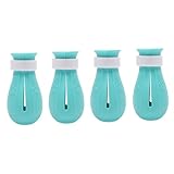 Abaodam 4個 猫用防抓靴子 ブルー 猫の爪保護カバー 防滑ソール採用 引っかき防止 全面保護 快適なフィット感 ペット用足カバー