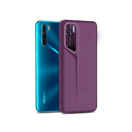 Image of Amazon Brand - Solimo Ultra-Thin Blade Runner Series Matte Finished Camera Protection Soft Back Cover for Oppo F15 - Purple