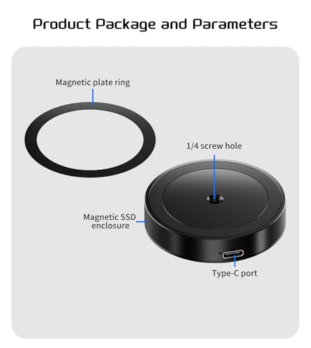 Carcasa magnética para SSD M.2 NVMe USB-C miniatura 2