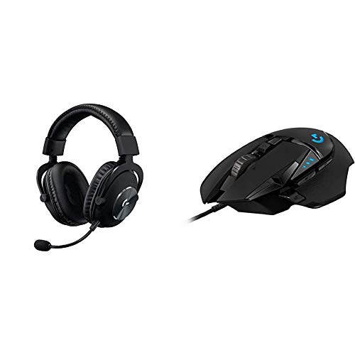Logitech G Pro Gaming Headset, Black & G502 Hero High Performance Gaming Mouse