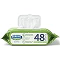 Medline FitRight Aloe Personal Cleansing Cloth Wipes, Scented, Pack of 48, 8 x 10 inch Adult Large Incontinence Wipes