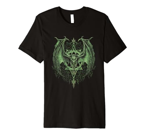 Gothic Tattoo Art Bat Wings Gothic art Occult Premium T-Shirt