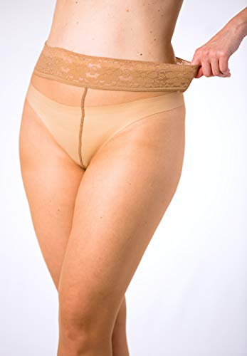 Gatta SHEER TIGHTS | Womens Pantyhose with Comfy Elastic Lace Waistband SOFTI-COMFI 30 (Made in Europe)3