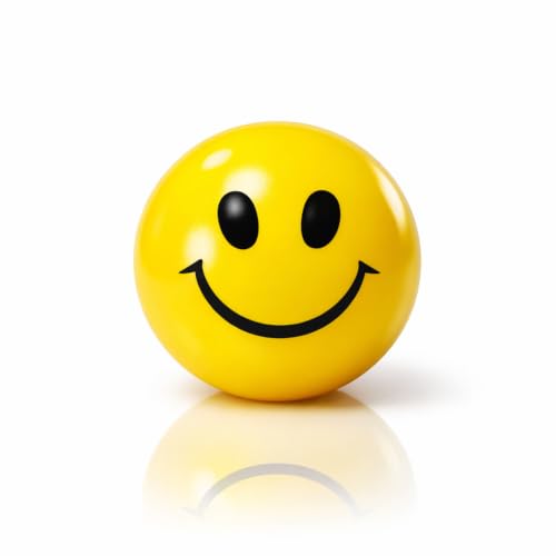 Image of Ecommer Yellow Smiley Ball for Kids, Emoji Face Squeeze Smiley Ball for Hand Exercise, Foam Sponge Toy Balls - Pack of 1