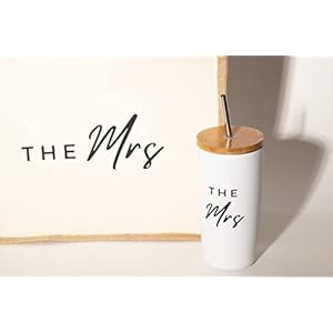Themrstumblertotebaggiftsetstainlesssteelwinetumblerwithlidstrawtravelmugtotebagforwomenperfectforbridegiftsweddingengagements Urban Country Home Decor The mrs tumbler tote bag gift set stainless steel wine tumbler with lid straw travel mug tote bag for women perfect for bride gifts wedding engagements urban country home decor