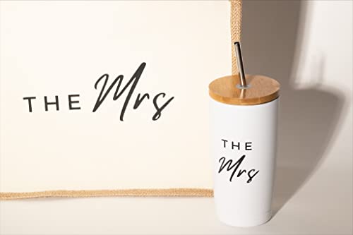 Themrstumblertotebaggiftsetstainlesssteelwinetumblerwithlidstrawtravelmugtotebagforwomenperfectforbridegiftsweddingengagements Urban Country Home Decor The mrs tumbler tote bag gift set stainless steel wine tumbler with lid straw travel mug tote bag for women perfect for bride gifts wedding engagements urban country home decor
