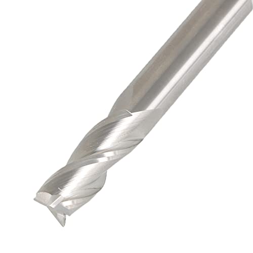 Image of 3Pcs Helix Carbide Square End Mill, 3 Flutes 3 /8 inch CNC Spiral Router Bits Fit for for Aluminum and Non-Ferrous Metal Roughing and Finishing (2.5 inch Overall Length)