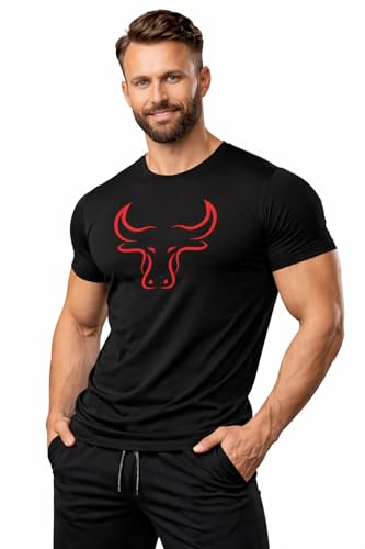 Image of 3Colours RGB Active Fit T-Shirt - Lightweight Polyester Sportswear-Bull