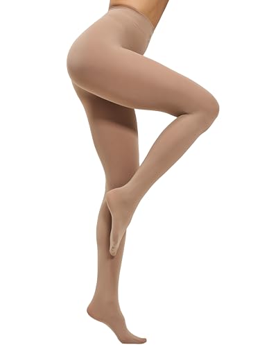 Image of CozyWow Women's 80D Soft Opaque Tights, High Waist Solid Color Womens Tights with 30+ Colors