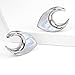 Earblity 2 PCS For Stretched Ears Saddle Ear Tunnels Silver 8mm (0g) Ear Hangers Stainless Steel Ear Gauges Plugs Weights Stretcher Fashion Women Body Piercing Jewelry Expander