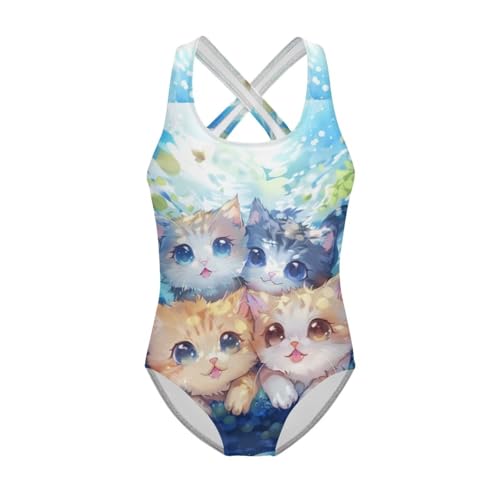 Kids One Piece Swimsuit for Girls 5-14 Years Old Pretty Secure and Comfortable