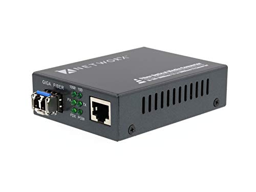 Networx Gigabit Fiber Media Converter - UTP to 1000Base-SX - LC Multimode, 550m, 850nm