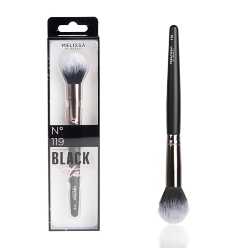 Melissa Pennello Makeup Professionale Linea Black Star - Setole Morbide per Applicazione Precisa, Pennello Trucco di Alta Qualità (n. 119)