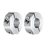 MECCANIXITY 2Pcs Shaft Collar 13mm Bore Double Split 304 Stainless Steel Clamping Shaft Collars for Industrial Automation Conveyor Belt Systems