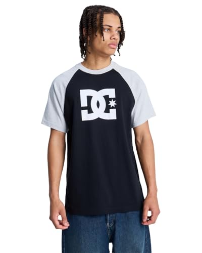 T-Shirt Homme DC Shoes Corpo Raglan vêtement de sport bicolore à col rond