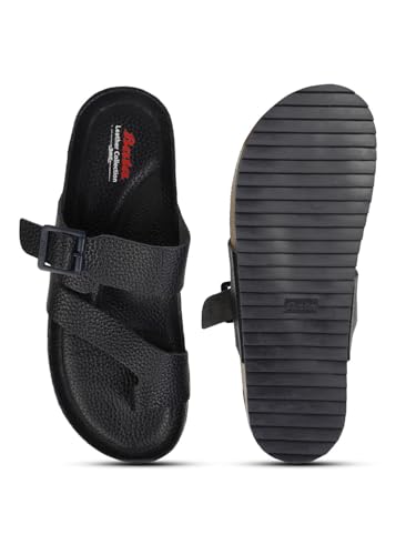 Image of Bata 8755 NEW BIO MILLED E: Men's Maroon Casual Slip-On Thong Slippers for Stylish Comfort