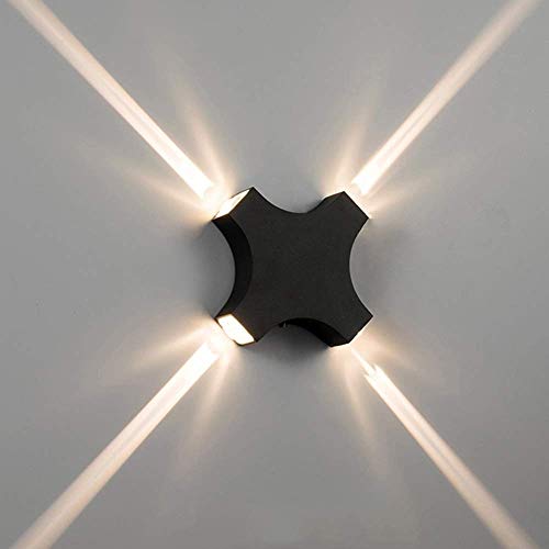 Image of JACKAL 12 Watt Warm White LED Outdoor Wall Lights, Gate Lights Waterproof (4 Ways) - Fancy Exterior Wall Mounted Light, Wall Lamp | IP65 Grade Waterproof Aluminium Body - 6-Months Warranty