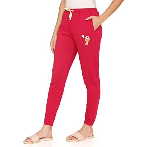Image of Zivame Tom & Jerry Knit Cotton Pyjama - Cerise