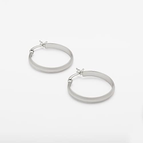 Image of Amazon Essentials 14K Gold or Sterling Silver Plated Polished Dome Hoop