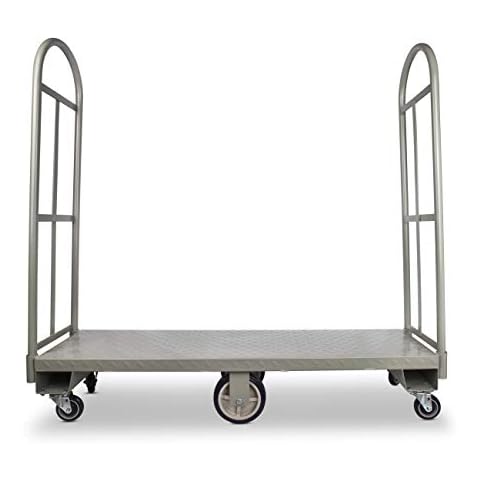 Heavy Duty, Narrow Aisle U-Boat Platform Truck Dolly, 16x60 Steel Deck, 2000 Lbs. Capacity Cover