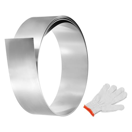 MECCANIXITY 304�X�e�����X�X�`�[���z�C�����[���A0.3mm x 50mm x 2.4m ���^���X�g���b�v�v���[�g�V�[�g �X�e�����X�X�`�[���t���b�V���O���[�� ��ܕt�� �N���t�g DIY ���� �p�l�� �d�q�E�B���h�E�p �V���o�[