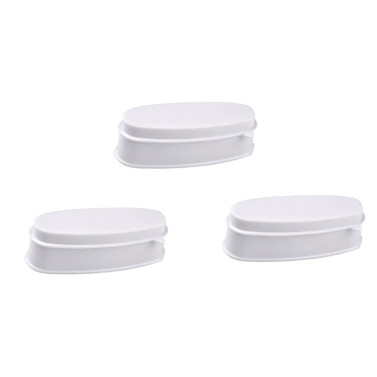Beatifufu 3Pcs Nail Dip Powder Trays French Tip Nail Dipping Box for Diy Manicure Home Use Art Organizer Durable Plastic Powder Jar