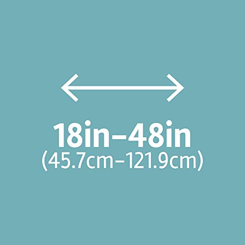 Zenna Home, Black, Smart Measuring Easy Install Adjustable Café Window 48 In, With Ball Finials, 2-Pack Of Rods, 18-48 Inches #TOP3