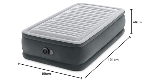 Intex Twin Comfort-Plush Luftbett mit Fiber-Tech RP, aufgeblasene Größe: 99 cm x 191 cm x 46 cm (64412ND)