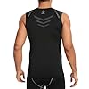 AMZSPORT Canotta Compressione Uomo, Maglia Senza Maniche Aasciugatura Rapida per Bodybuilding Palestra Running Nero L #3