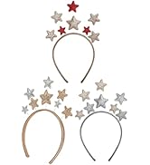Beaupretty 3Pcs Glitter Star Headband Stars Hair Bands Head Bopper Children Hair Hoop for Women G...