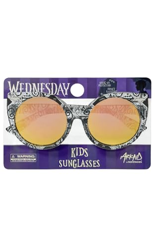 Wednesday Addams Girls Sunglasses | Officially Licensed Black Nevermore Lace Cateye Shades | UV 400 | One Size Fits Most Kids - Image 6