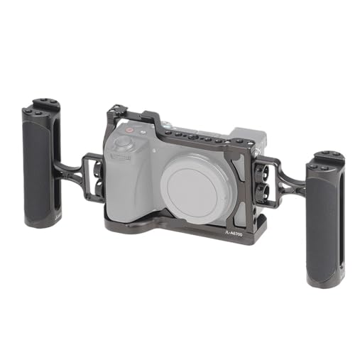 �݊���������܂�Sony A6700 ���r�b�g�P�[�W�p FOTGA DSLR �J�����P�[�W�A�n���h���ʒu���ߌ��t���r�f�I�ʐ^���O�ɑΉ�(Threaded side handle)