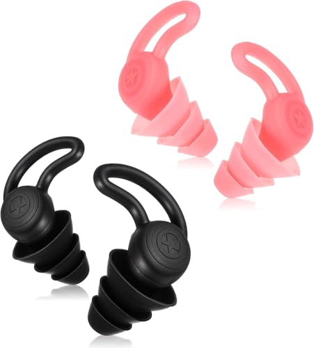 4 Pcs Kid Ear Plugs, Kids Noise Cancelling Ear Plugs, Kids Loop Earplugs for Sleep Concert Swimming, Kid and Adults (2 Colors)