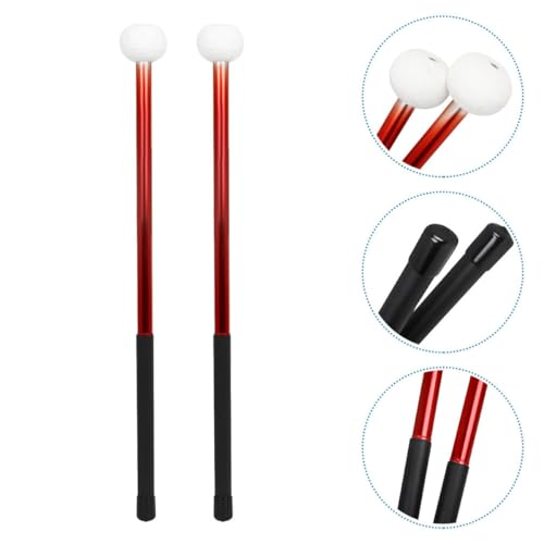 Par de baquetas de percusión con cabeza de fieltro miniatura 4
