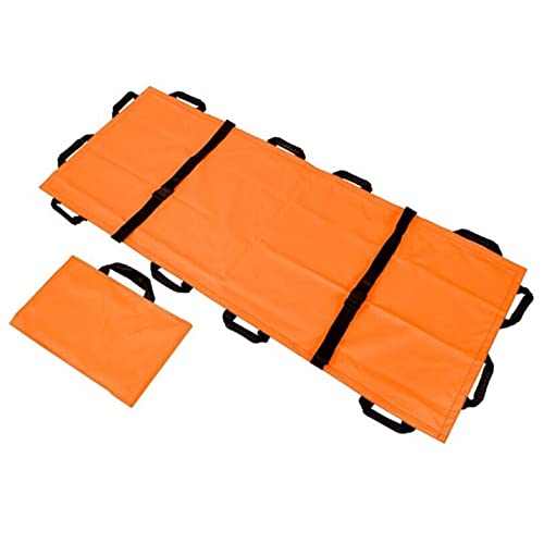 Camilla plegable portátil de emergencia, camilla médica domiciliaria, elevador de pacientes hospitalario, tabla de transferencia, lona reforzada, 8 asas, camilla de primeros auxilios plegable y suav