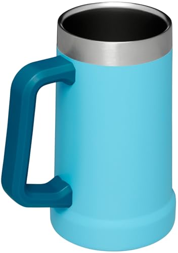 Image of STANLEY Stay-Chill Beer Stein 24 oz | Heavy Duty Big Grip Handle | Beer Tumbler Drink Cup, Holds 2 Cans | Insulated Stainless Steel Party Mug | BPA-Free | Pool