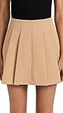 Rebecca Taylor Women's Military Cotton Mini Skirt, Khaki, 2