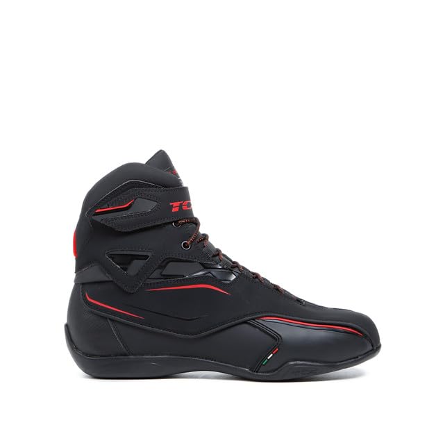 Image of TCX Men's Classic Motorcycle Boot, Black /Red, 14