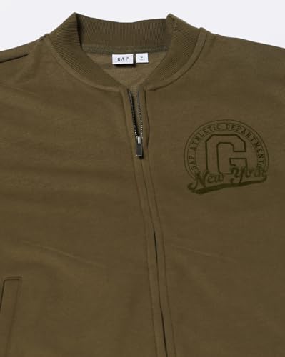 Image of Gap Men Stylised Full Sleeves Collared Cotton Blend Sweatshirt