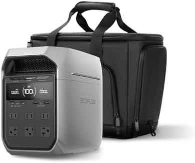 （22:30時点） EcoFlow DELTA 3 Plus ポータブル電源 1024Wh と 収納バッグ 2点セット リン酸鉄リチウムイオン ぼーたぶる電源 大容量 業界最速級の充電速度 56分で100%充電 定格出力1500W ポータブルバッテリー 13出力ポート搭載 10年長寿命 キャンプ 防災 車中泊 家庭用 アウトドア用 停電対策に最適 防災グッズ アプリ操作可能 エコフロー