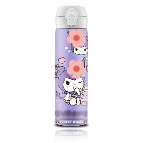 Image of Generic Anime Kitty Water Bottle,Cartoon Anime Water Bottle Cup,Reusable Water Bottle for Girls 500ml (03)